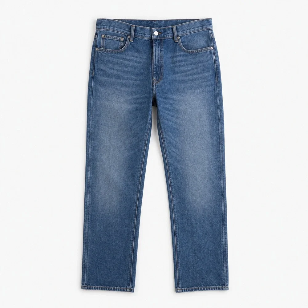 Warp + Weft GRR Gerald R. Ford Relaxed Straight Jeans Westside Light Blue 42x34‎
